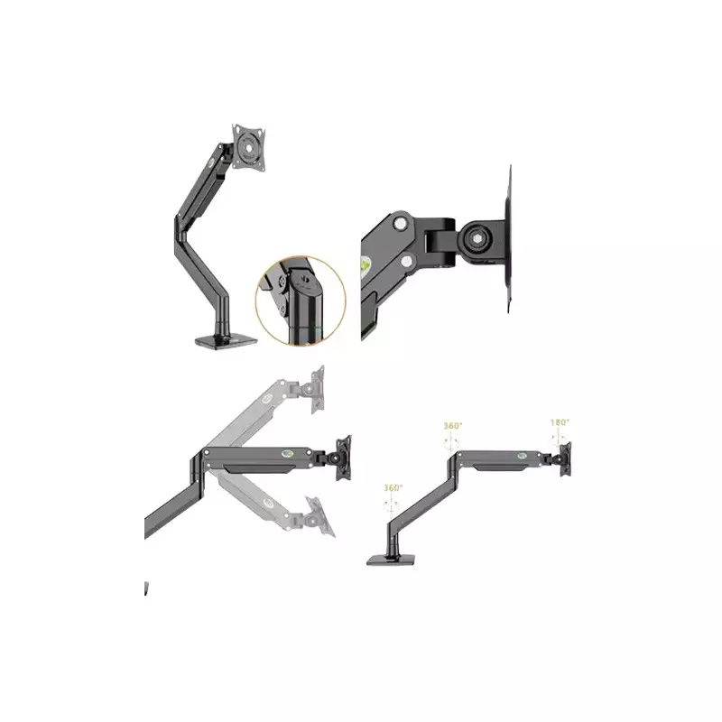Kaloc DS160 Single Gas Spring Monitor Desk Mount Stand-gallery-3