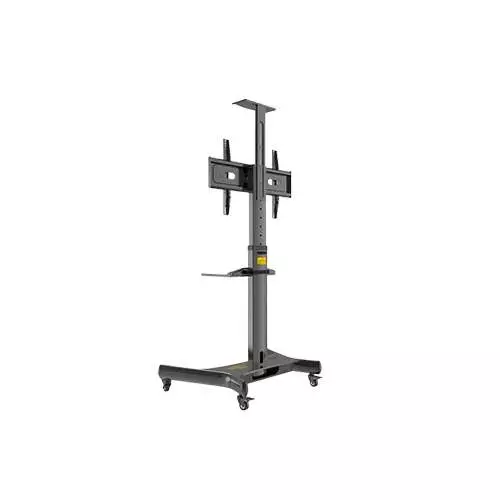 Kaloc KLC-161/B 32-55 Inch Black Adjustable Mobile TV Trolley For IFP-gallery-1