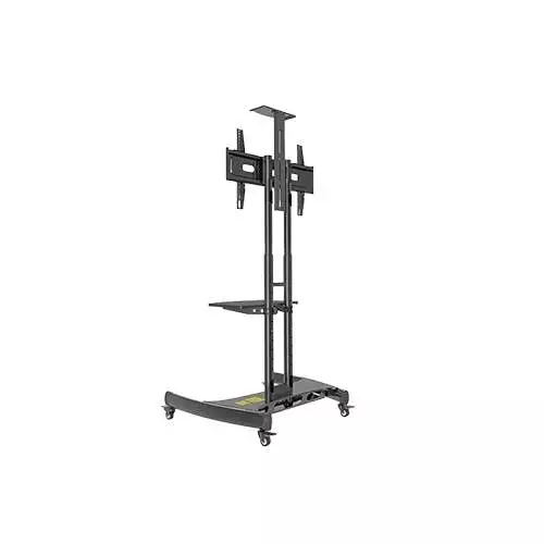 Kaloc KLC-150/B 32-75 Inch Black Adjustable Mobile TV Trolley For IFP-gallery-2