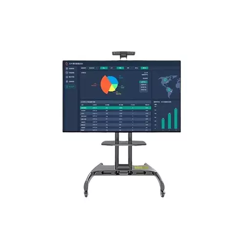 Kaloc KLC-150/B 32-75 Inch Black Adjustable Mobile TV Trolley For IFP-gallery-4