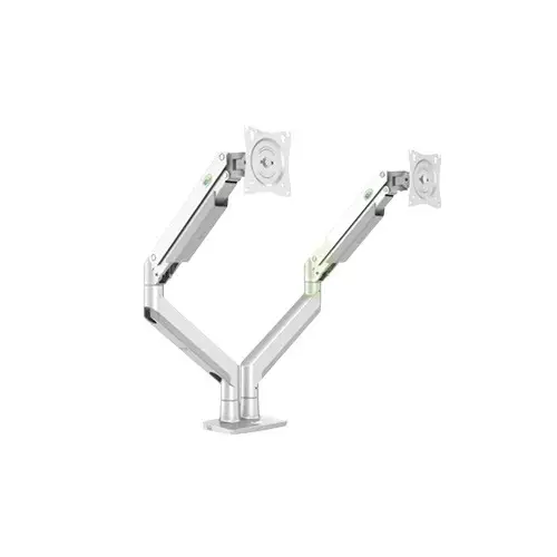 KALOC KLC-DS160-2/S 22-32 Inch Dual Arm Two Screen Monitor Silver Mount Stand-gallery-2