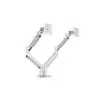 KALOC KLC-DS160-2/S 22-32 Inch Dual Arm Two Screen Monitor Silver Mount Stand-gallery-2