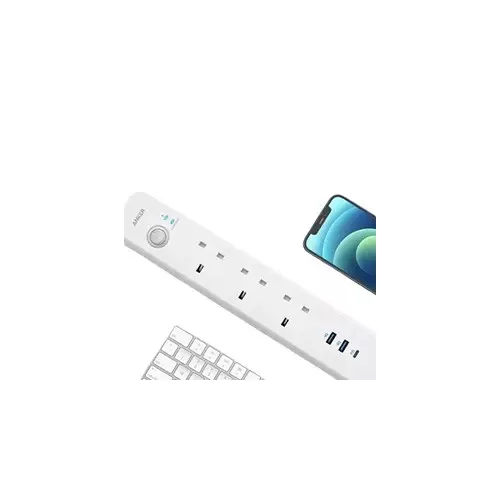 Anker PowerExtend USB Type-C 3 Plug White Power Strip-gallery-2