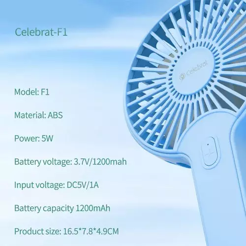 Yison Celebrat F1 1200mAH Rechargeable Portable Fan-gallery-1
