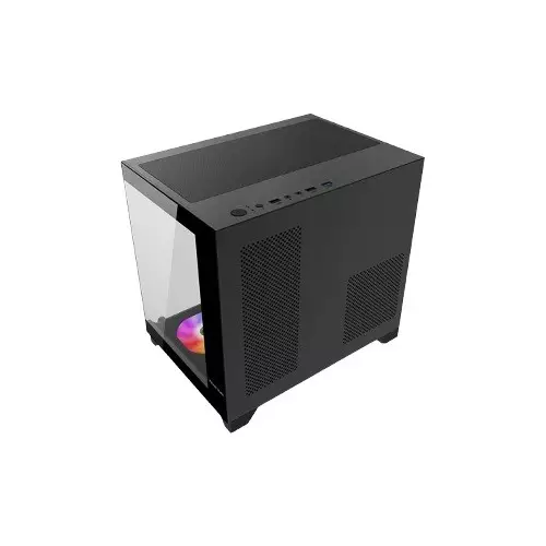 Power Train G777 Mid Tower ATX Gaming Desktop Case (Black)-gallery-3