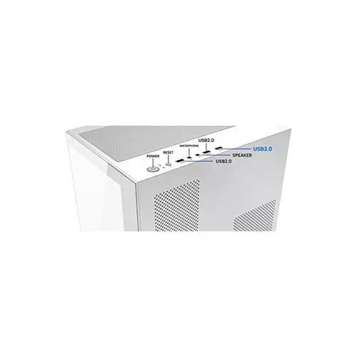 Power Train G777 Mid Tower ATX Gaming Desktop Case (White)-gallery-4