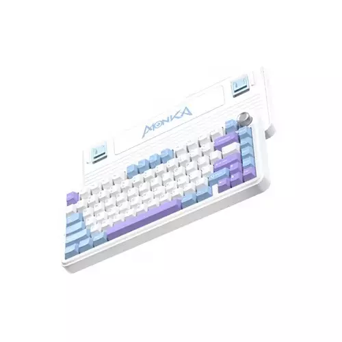 MONKA K75 Tri Mode Gasket Mechanical Keyboard (Wave Purple)-gallery-1