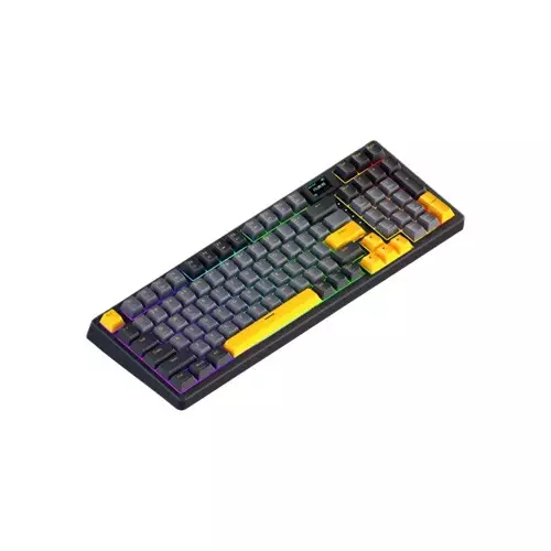 MONKA 3098 PRO V2 Tri Mode RGB Hot swappable Mechanical Keyboard (Star Flare Orange)-gallery-1