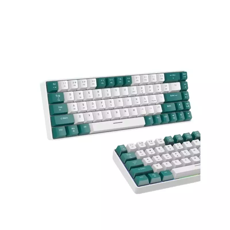 Ziyoulang FreeWolf T8 Wired Mechanical Gaming Keyboard Blue Switch (Aqua Green)-gallery-1