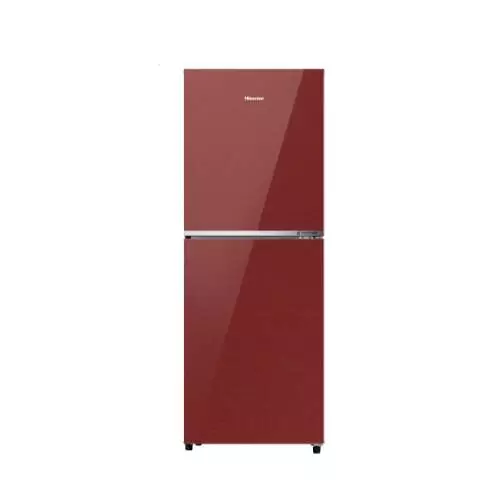 Hisense 238L TMF Inverter Glass Door Refrigerator (Cherry Red)