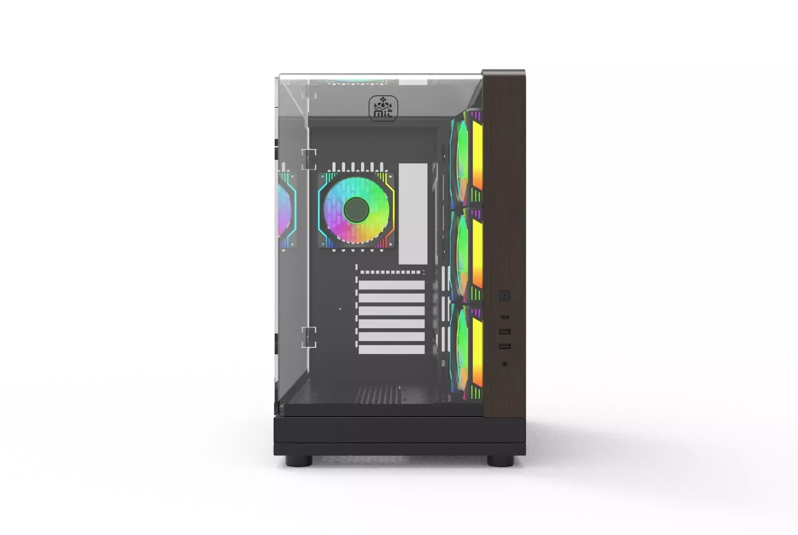 MONARCH AQUA X7 ARGB ATX Desktop Gaming Case (Black)-gallery-1