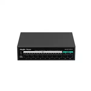 Ruijie RG-ES110FG-P 8-Port 10/100 Mbps and 2-Port Gigabit Unmanaged PoE Switch