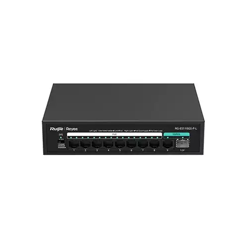 Ruijie RG-ES110GS-P-L 10-Port 10/100/1000 Mbps Unmanaged PoE Switch