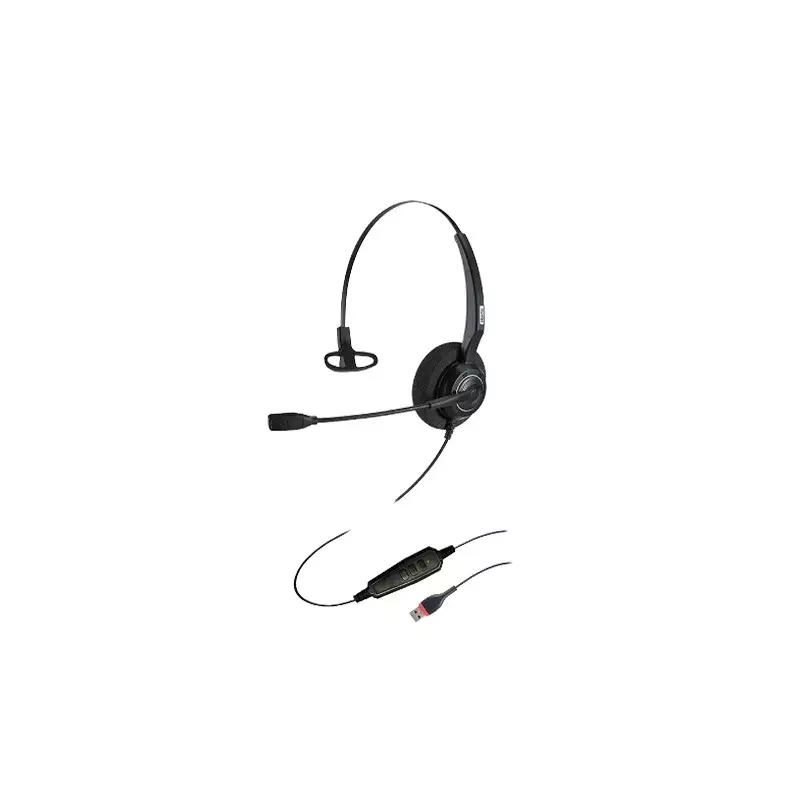 Inbertec UB200U Mono Wired USB Noise Cancelling Headphone-gallery-1