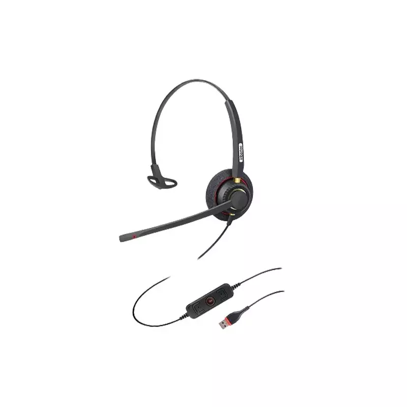 Inbertec UB800U Mono Wired USB Noise Cancelling Headphone
