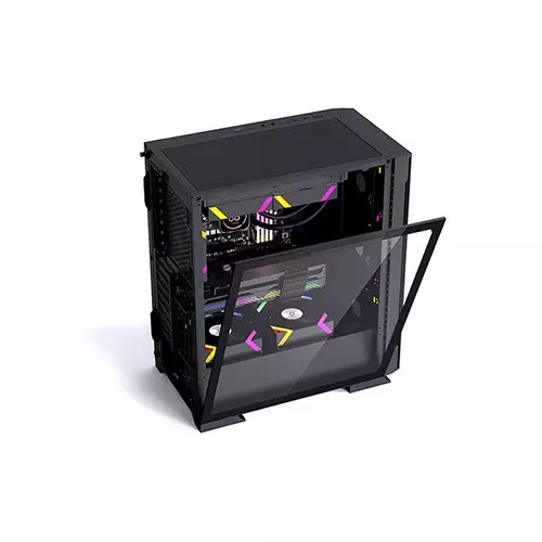 ARESZE KT02B E-ATX Mid-Tower Desktop Gaming Case-gallery-3