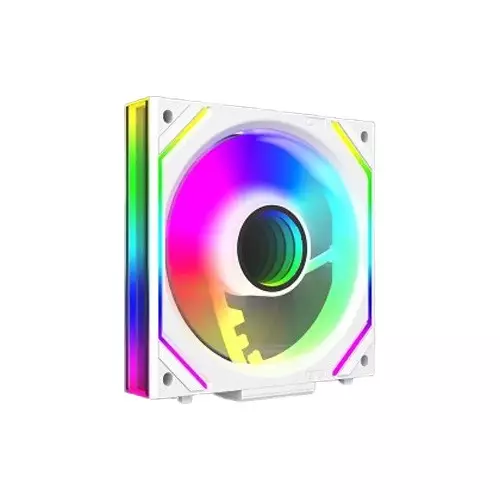 Jungle Leopard JM-V2 120mm Infinite Mirror Building block ARGB Casing Fan (White)-gallery-1