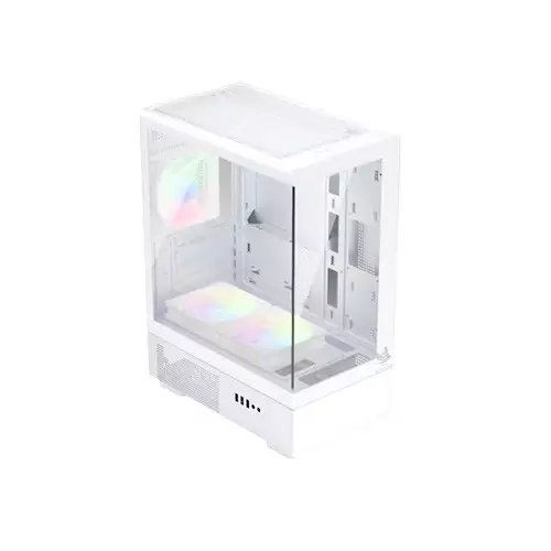 ARS Snow J-330-1 ARGB M-ATX Mid Tower Desktop Gaming Case (White)-gallery-1