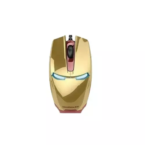 Newmen IronMan G306 Wired Optical LED Gaming Mouse (Gold & Black)-gallery-2