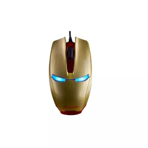 Newmen IronMan G306 Wired Optical LED Gaming Mouse (Gold & Black)-gallery-3