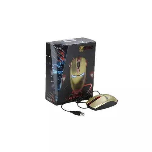 Newmen IronMan G306 Wired Optical LED Gaming Mouse (Gold & Black)-gallery-5