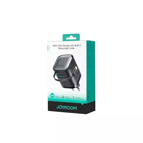 JOYROOM JR-TCL02 GaN 65W Charger with Retractable Cable-gallery-1