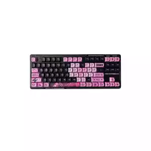 LINGBAO K87 Pro Tri-mode Gasket Structrue Hot Swap RGB Mechanical Keyboard Pink