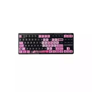 LINGBAO K87 Pro Tri-mode Gasket Structrue Hot Swap RGB Mechanical Keyboard Pink