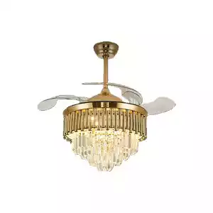Qulik Q-K6036 48 Inch Decorative Chandelier Ceiling Fan With Light and Remote