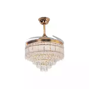 Qulik Q-T8329 48 Inch Decorative Chandelier Ceiling Fan With Light and Remote