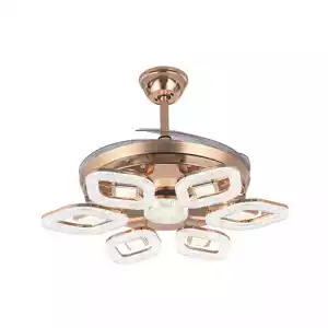 Qulik Q-T8299 48 Inch Decorative Chandelier Ceiling Fan With Light and Remote