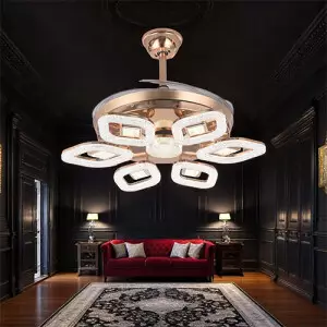 Qulik Q-T8299 48 Inch Decorative Chandelier Ceiling Fan With Light and Remote-gallery-1
