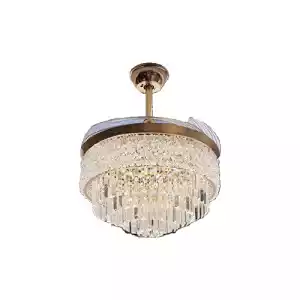 Qulik Q-T8361 48 Inch Decorative Chandelier Ceiling Fan With Light and Remote