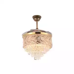 Qulik Q-K6351 48 Inch Decorative Chandelier Ceiling Fan With Light and Remote