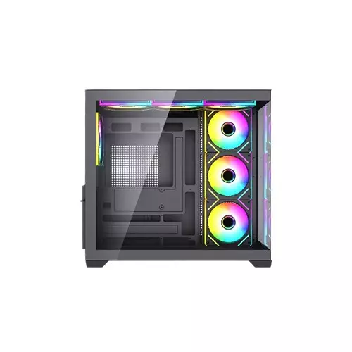 Maxcool PANDA MC7 Mid-Tower ATX Gaming Black Computer Case With 7 Infinity ARGB Fans-gallery-1