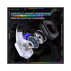 ONIKUMA K8 Wired Stereo Gaming Headphones (White)-gallery-3