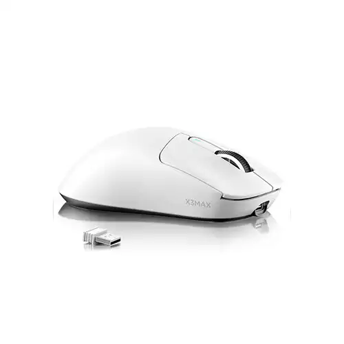 ATTACK SHARK X3 MAX Tri-mode PAW3950 42000DPI Gaming Mouse (White)