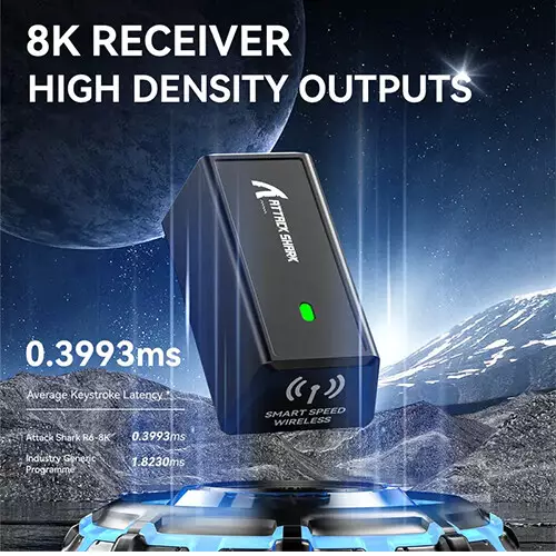 ATTACK SHARK R6 8K Tri-Mode Wireless Gaming Mouse (Black)-gallery-3