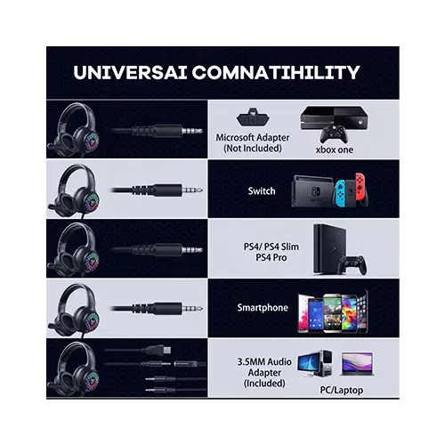 Onikuma X7 PRO RGB Light Noise-canceling Wired Gaming Headset-gallery-4