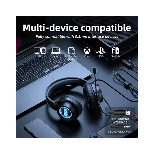 ONIKUMA X36 RGB 3.5mm Over-Ear Gaming Headset-gallery-2