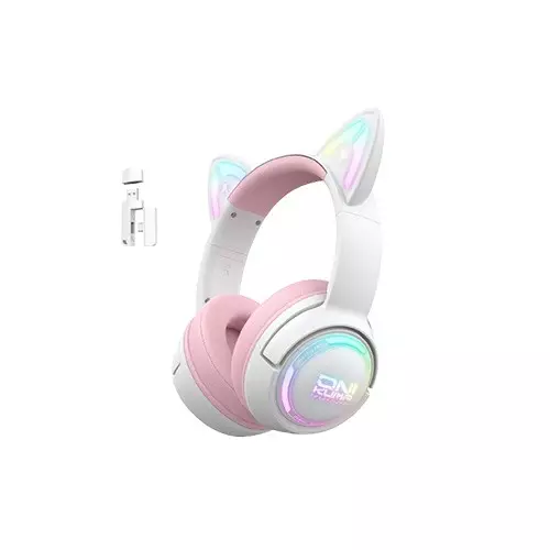 ONIKUMA GT838 Wireless RGB Gaming Pink Headset with Microphone-gallery-2