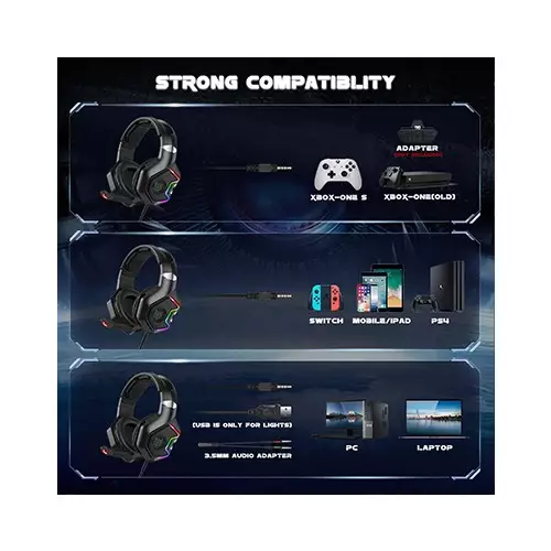 ONIKUMA K10 Pro RGB Professional Wired Gaming Headset-gallery-4