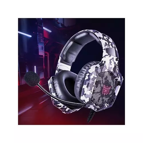 ONIKUMA K8 RGB Wired Stereo Gaming Headphones (Camou-Gray)-gallery-1