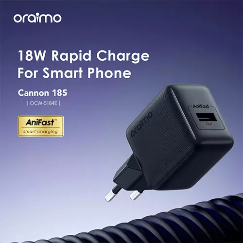 Oraimo Cannon 18S OCW-5184E-M53 18W QC3.0 & PE2.0 Charger with Micro USB Cable-gallery-1