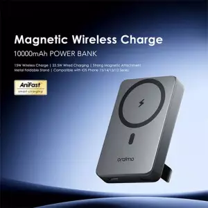 Oraimo MagPower 15 10000mAh 15W Wireless Power Bank (Light gold)-gallery-1