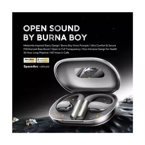 Oraimo SpaceArc x Burna Boy Open-Ear Bluetooth Earbuds-gallery-1