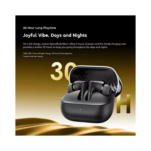 Oraimo SpaceBuds Neo+ ANC Spatial Audio True Bluetooth Earphones (Black)-gallery-2