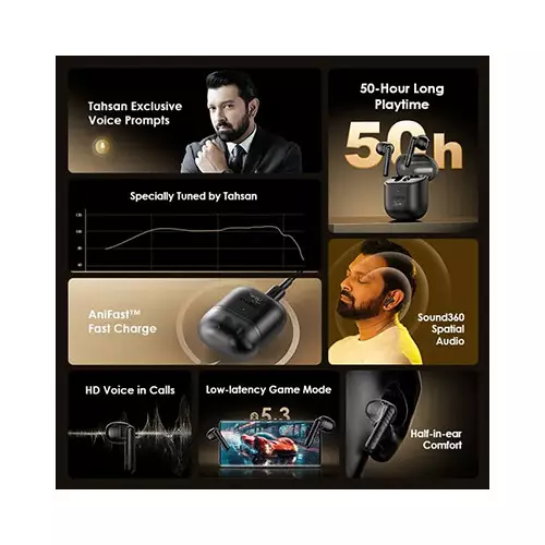 Oraimo FreePods Neo x Tahsan True Bluetooth Earbuds (Blue)-gallery-4