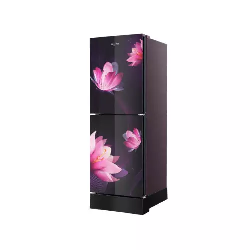 Whirlpool Fresh Magic Pro 257L Glass Door Florina Purple Refrigerator-gallery-1