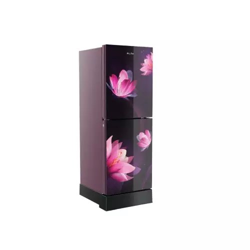 Whirlpool Fresh Magic Pro 257L Glass Door Florina Purple Refrigerator-gallery-2